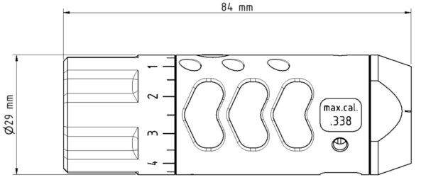 Hamulec wylotowy Sinus Brake stożkowy 1/2x28 - obrazek 2